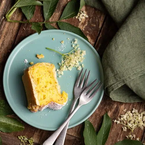 Soffione o torta di ricotta e fiori di sambuco