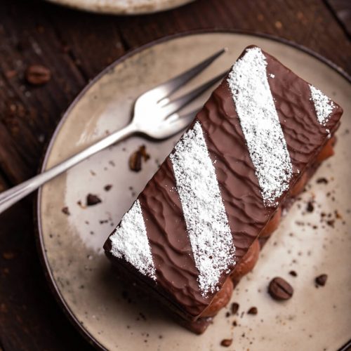 dessert con ganache al caffè e cioccolato