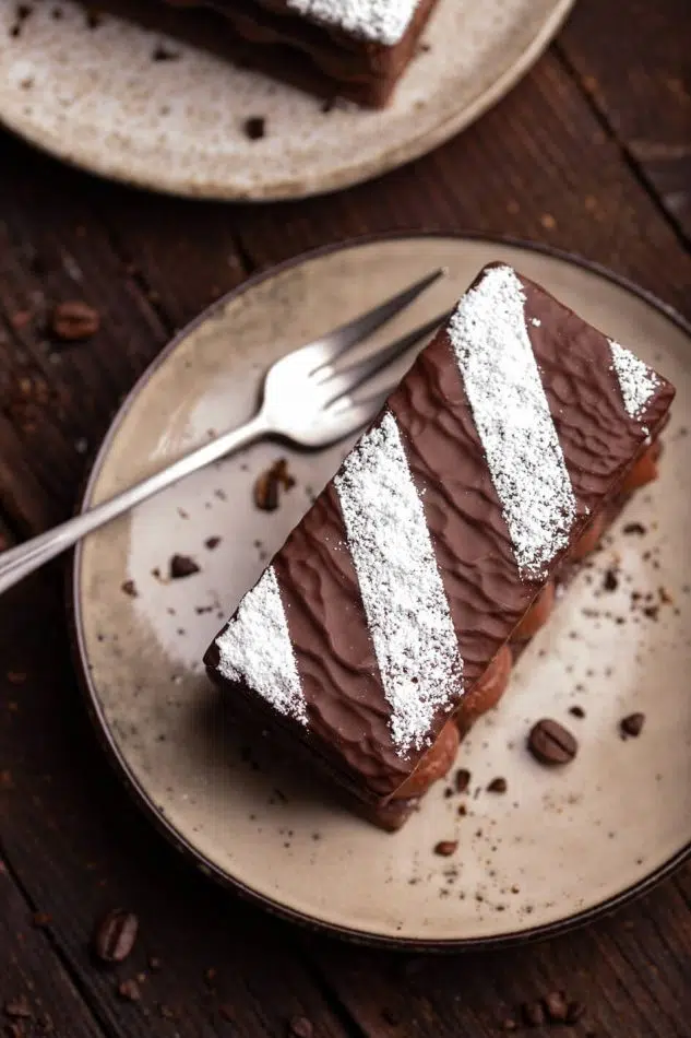 dessert con ganache al caffè e cioccolato