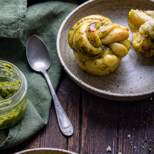 brioche salata al pesto