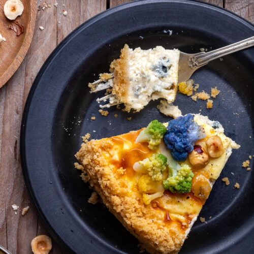 cheesecake salata al gorgonzola e cavolfiore