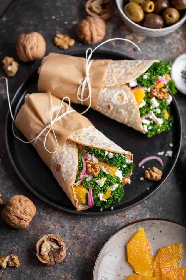 piadina con kale e feta