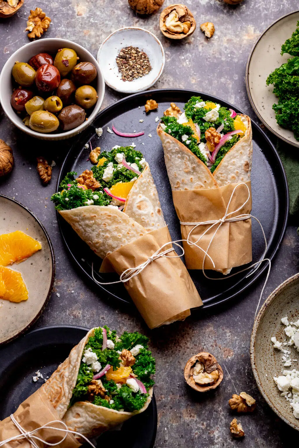 piadina con kale e feta
