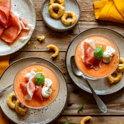 mousse di pomodoro con prosciutto toscano